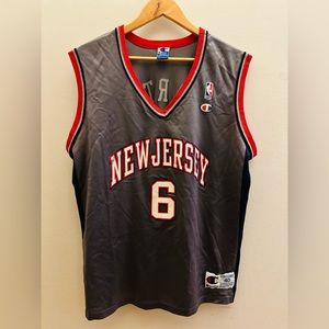 Kenyon Martin jersey New Jersey Nets gray throwback size medium Champion